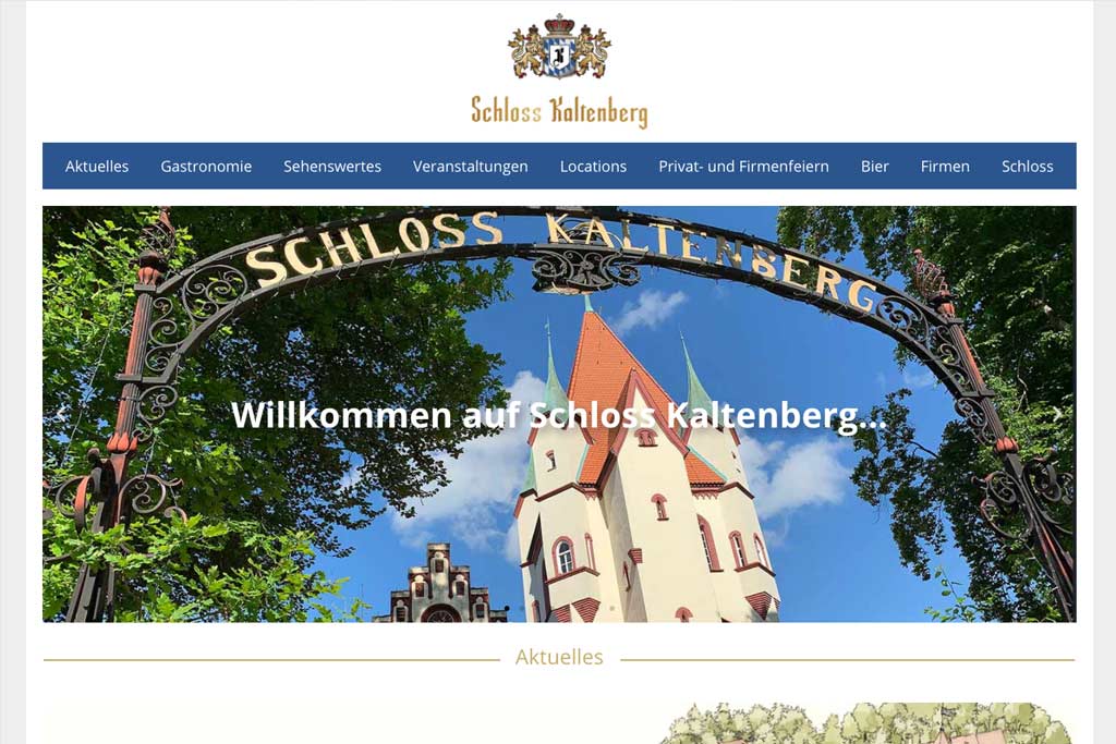 Website Schloss Kaltenberg