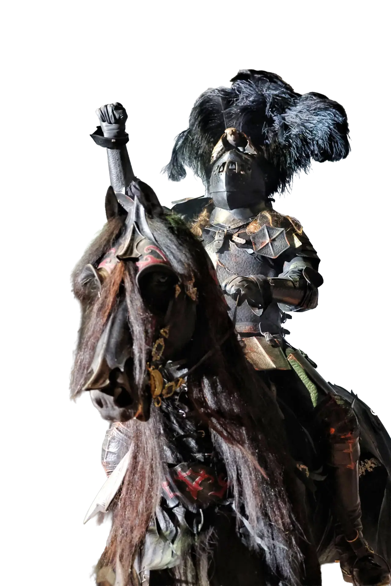 Der Schwarze Ritter grüßt das Publikum